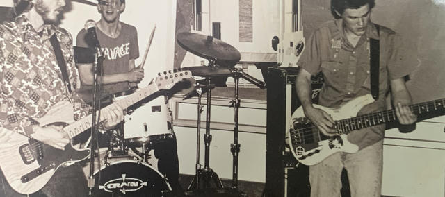 Me playing drums in Merle circa 1993 at Warren Wilson College.